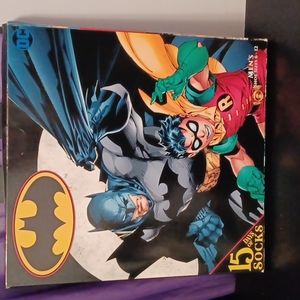 New Men's DC Comics Batman 15 Days Of Socks Fits Shoe Sizes 6-12